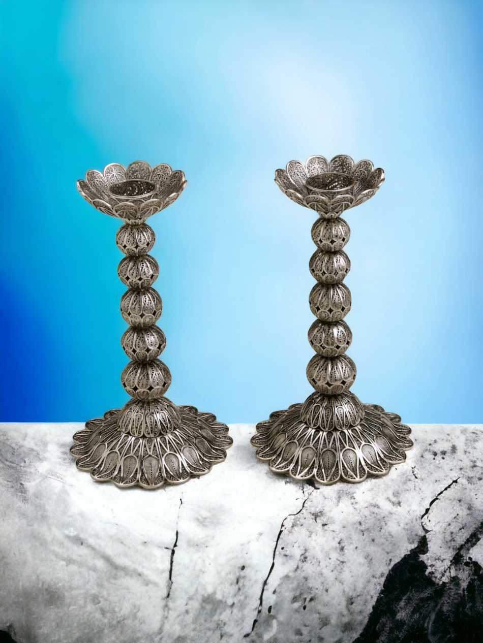BOUGEOIRS EN ARGENT PUR 