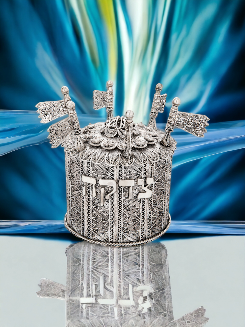 TSÉDAKA EN ARGENT PUR : 925 ARGENT STERLING