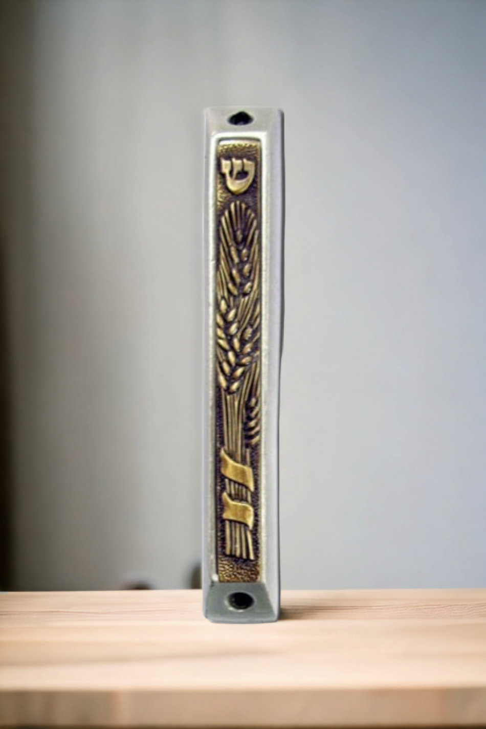 Boîtier de mézouza avoine de couleur or