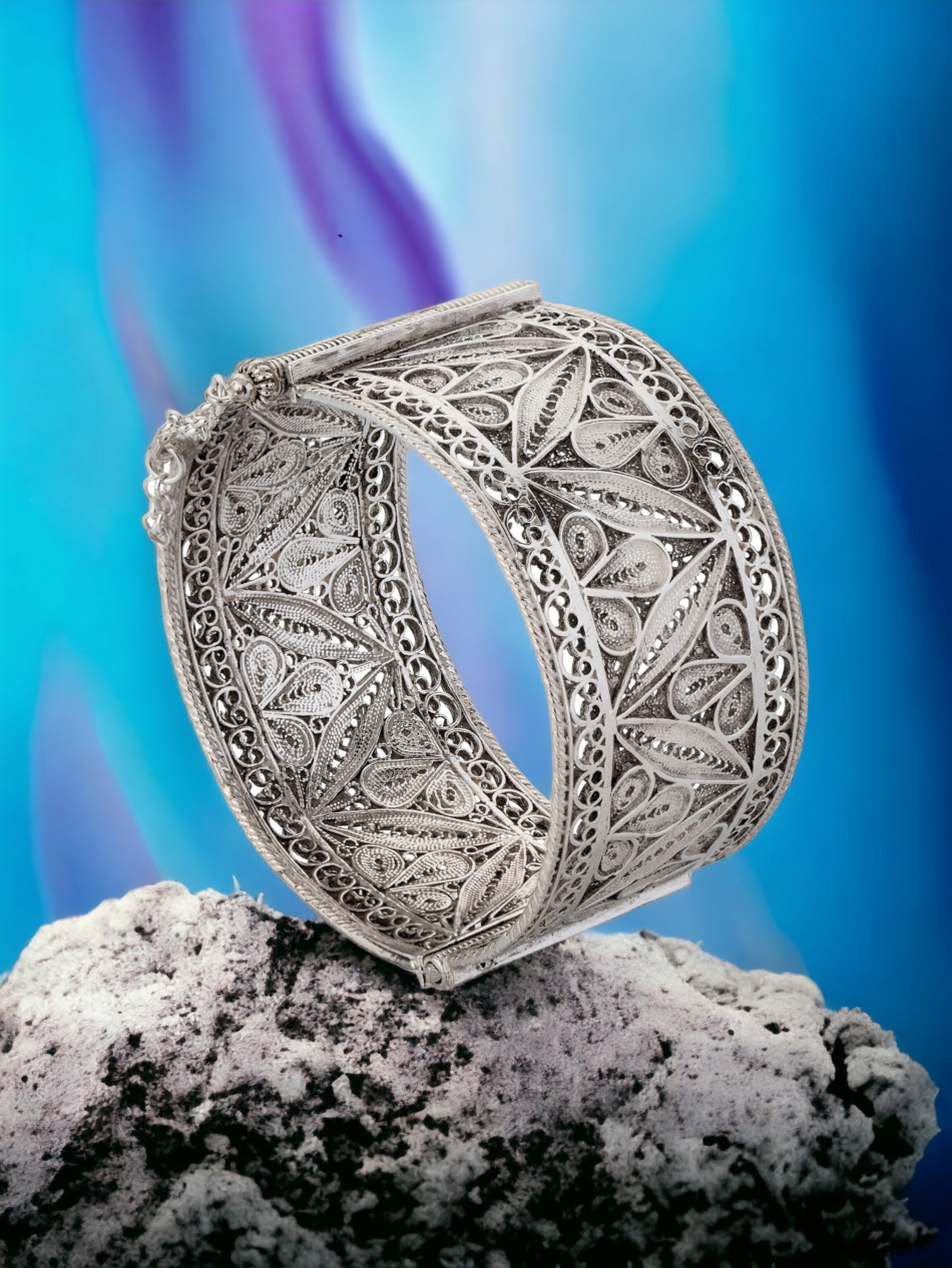 BRACELET CRÉOLE EN ARGENT PUR 