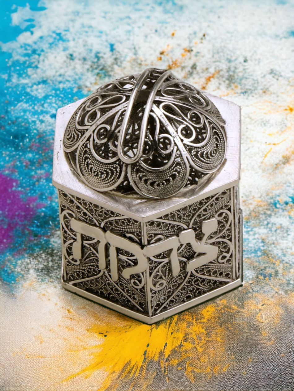 TSÉDAKA EN ARGENT PUR : 925 ARGENT STERLING