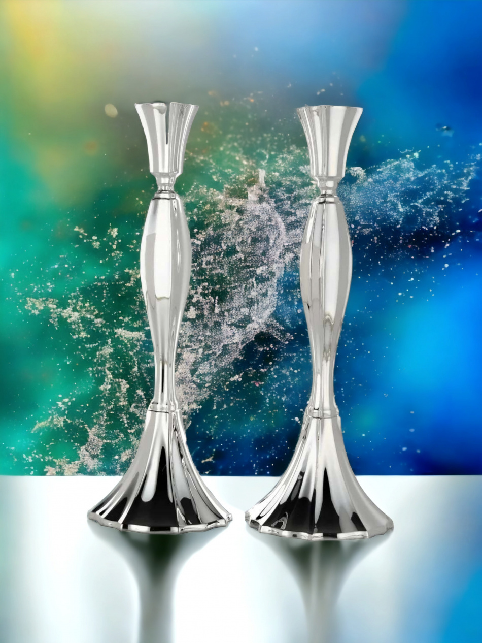  BOUGEOIRS DE LUXE POUR CHABBAT EN ARGENT PUR : 925 ARGENT STERLING