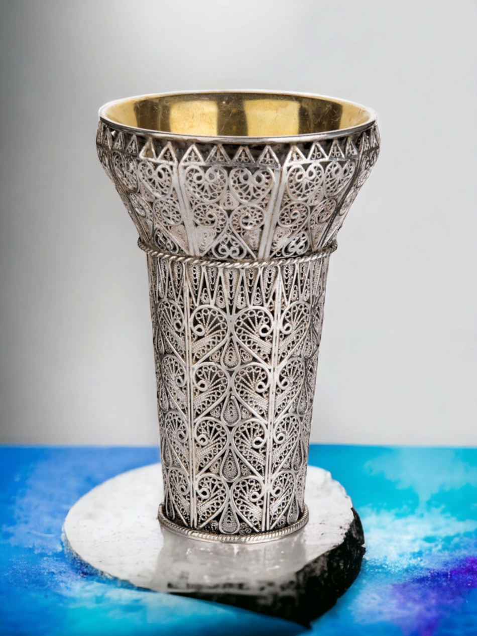 VERRE DE KIDOUSH EN ARGENT PUR 