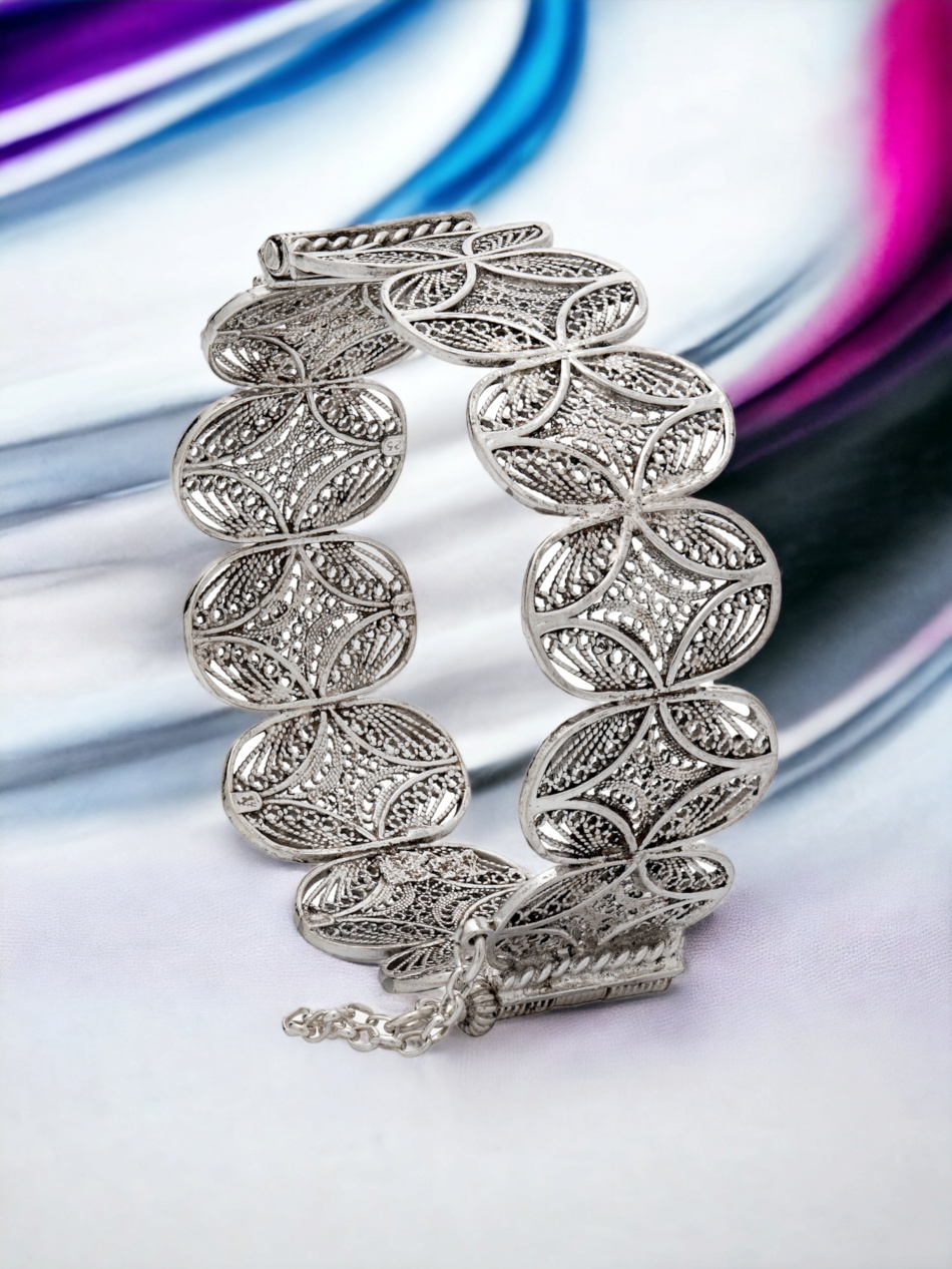 BRACELET CRÉOLE EN ARGENT PUR 