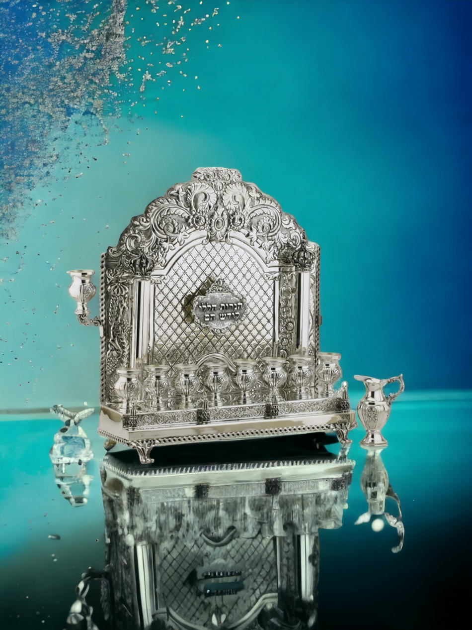 'HANOUKIA EN ARGENT PUR : 925 ARGENT STERLING 