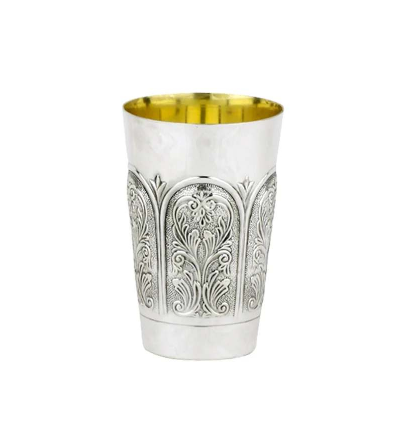 Coupe de kiddouch fabriquée en argent sterling 925 