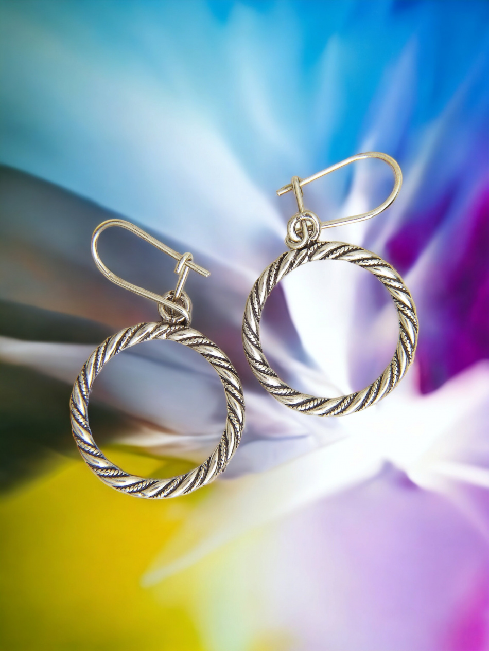 BOUCLES D'OREILLES CRÉOLES EN ARGENT PUR 