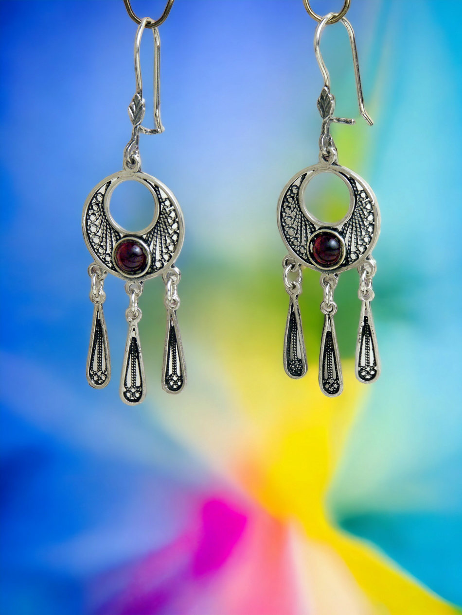 עגיל מכסף טהור